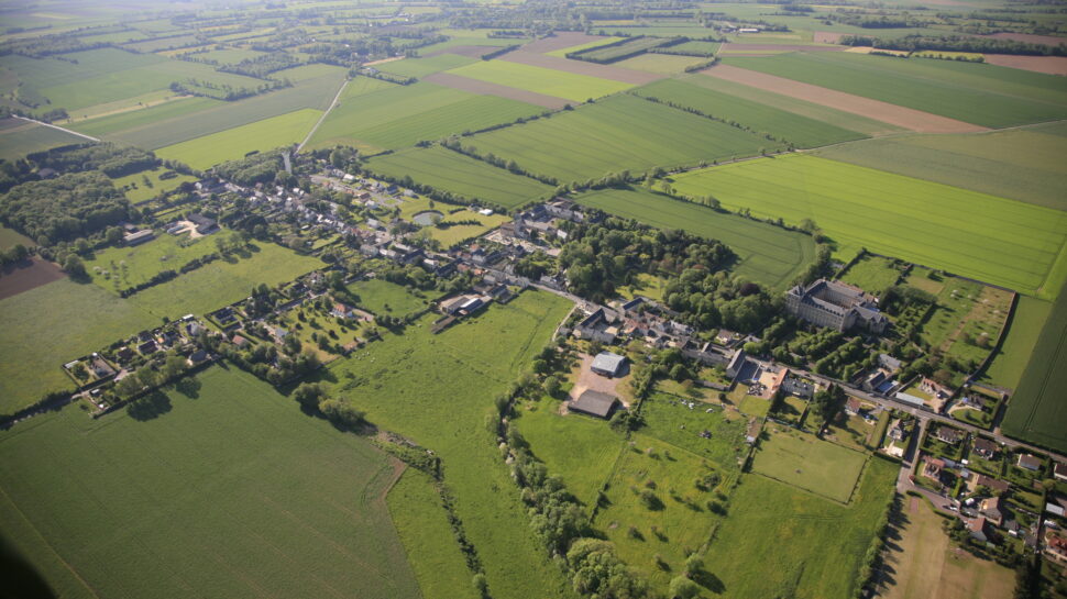 Vue aérienne de Villiers-le-Sec, Creully-sur-Seulles